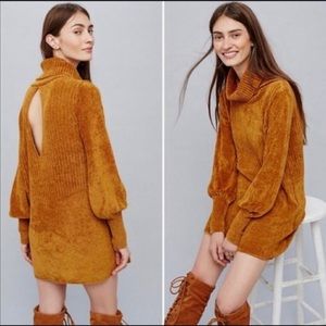 Free People New Moon chenille cozy tunic sweater dress, L